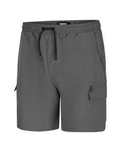 Bigdude Fully Elasticated Tech Cargo Shorts Charcoal