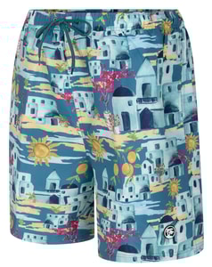 Espionage Greek Villa Print Swim Shorts Multi