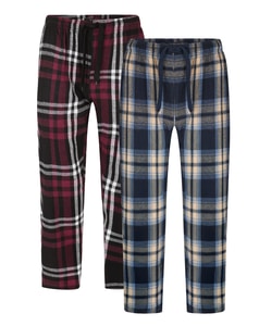 Bigdude Twin Pack Flannel Pants Black