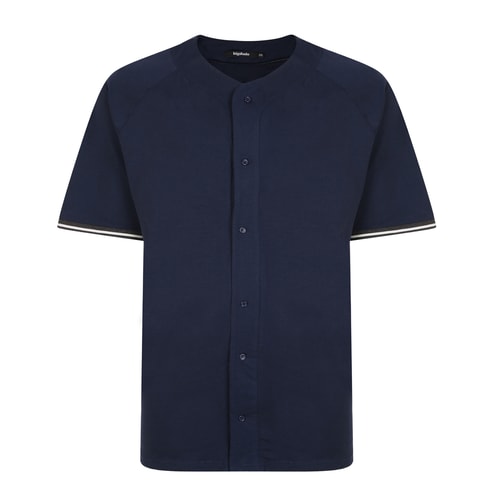 Bigdude Short Sleeve Baseball Shirt Navy