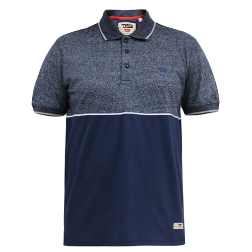 D555 Jaywick Cut And Sew Polo Shirt Navy