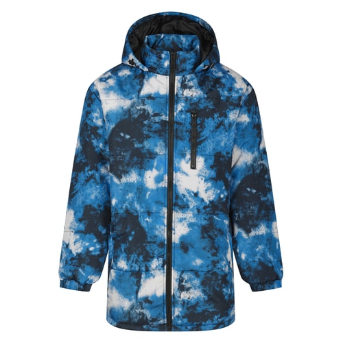 Bigdude Marble Hooded Puffer Blue