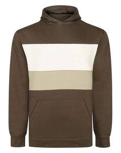 Bigdude Horizontal Cut & Sew Hoodie Brown Tall