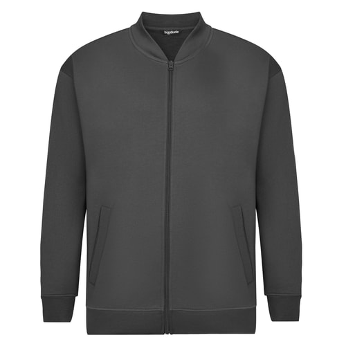 Bigdude Zip Thru Baseball Jacket Charcoal