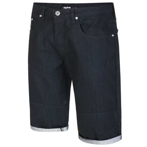 Bigdude 3/4 Length Denim Shorts Black