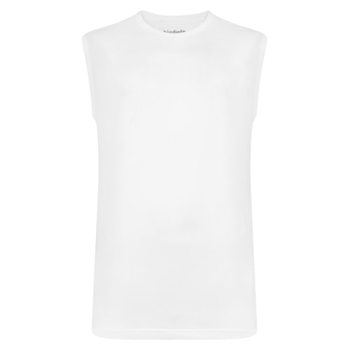 Bigdude Plain Sleeveless T-Shirt White