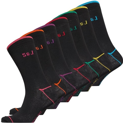Smith And Jones Madlin Seven Pack Socks Assorted