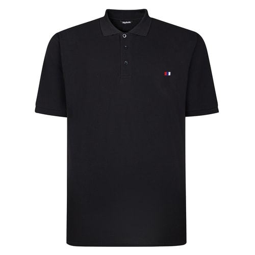 Bigdude Embroidered Logo Polo Shirt Black