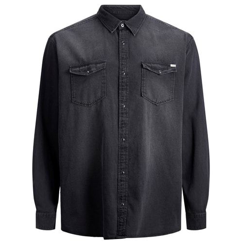 Jack & Jones Long Sleeve Denim Shirt Black