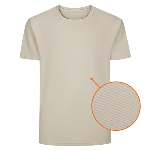 Bigdude Textured Stripe T-Shirt Stone