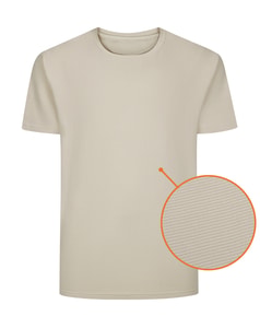 Bigdude Textured Stripe T-Shirt Stone