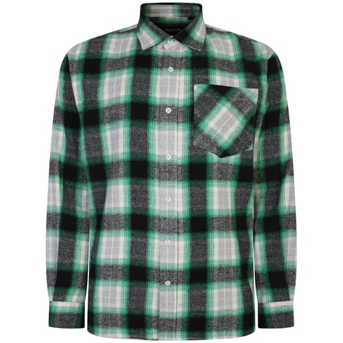 Bigdude Summer Long Sleeve Flannel Shirt Green
