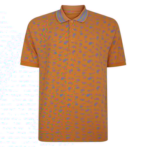 Bigdude Palm Tree Polo Apricot