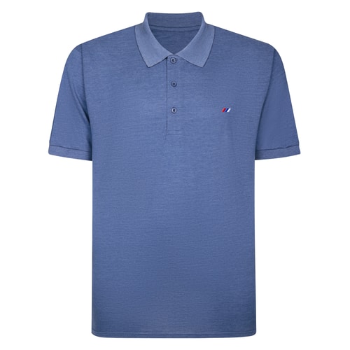 Bigdude Marl Polo Shirt Deep Blue
