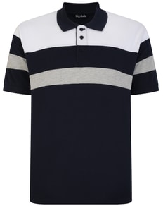 Bigdude Colour Block Polo Shirt Navy