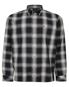 Espionage Brush Check Long Sleeve Shirt Black/Grey