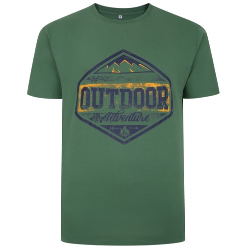 Bigdude Outdoors Print T-Shirt Deep Green