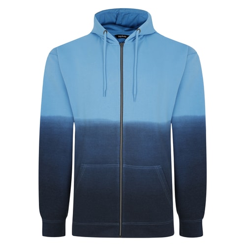Bigdude Ombre Zip Hoody Blue