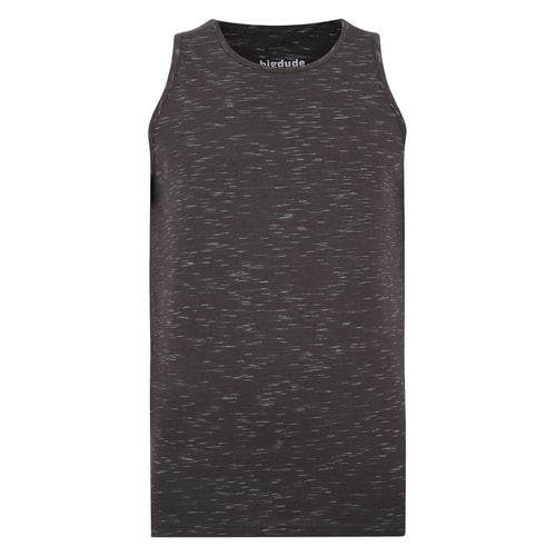 Bigdude Inkjet Marl Vest Charcoal