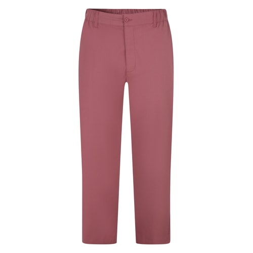 Bigdude Elasticated Waist Chino Trousers Washed Burgundy