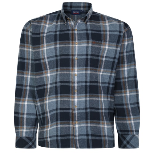 Espionage Brushed Check Shirt Airforce/Navy