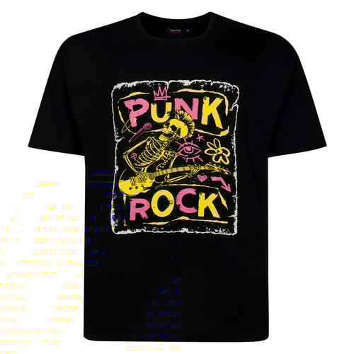 Espionage Punk Rock Print T-Shirt Black