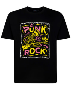 Espionage Punk Rock Print T-Shirt Black