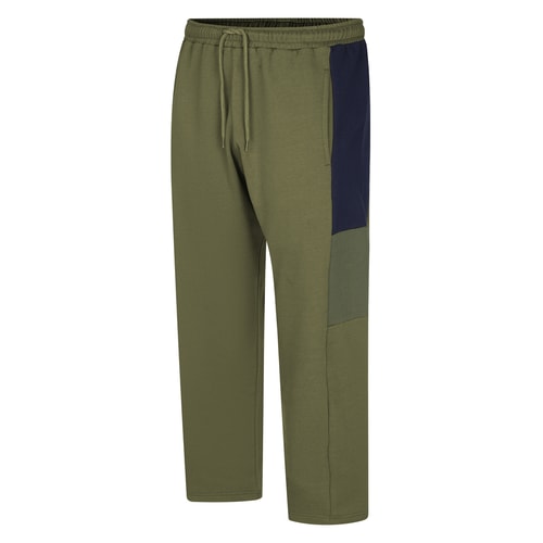 Bigdude Open Hem Colour Block Joggers Khaki