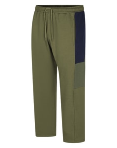 Bigdude Open Hem Colour Block Joggers Khaki