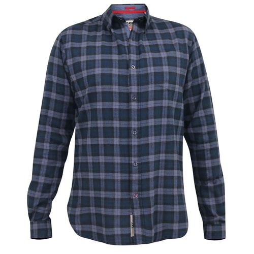 D555 Luton Check Long Sleeve Shirt Navy