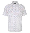 Geometric Print Short Sleeve Shirt White