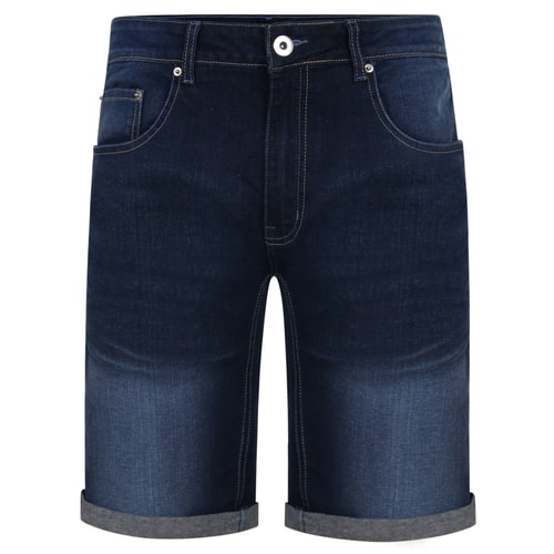 Bigdude Denim Shorts With Turn Ups Rinse Wash