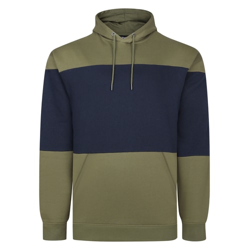 Bigdude Block Cut & Sew Hoodie Khaki