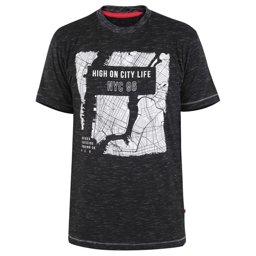 D555 Rumford NYC Birdseye View City Print Black Reno