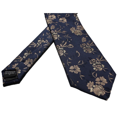 Knightsbridge Extra Long Floral Tie Navy