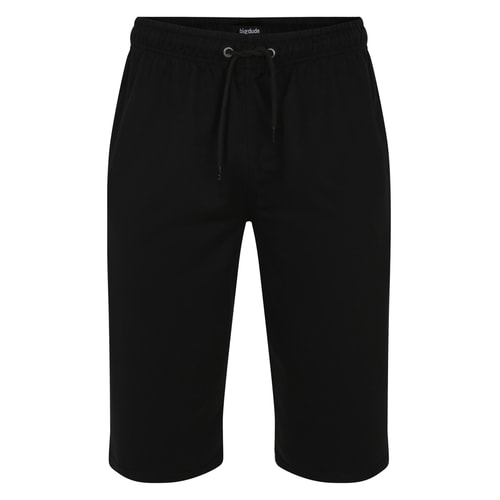 Bigdude Lightweight Cropped Loopback Joggers Black