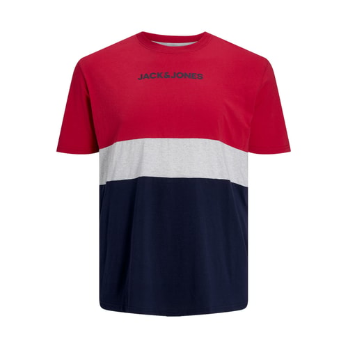 Jack & Jones Colour Block T-Shirt Tango Red