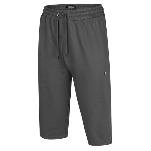 Bigdude 3/4 Length Joggers With Logo Charcoal