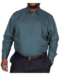 Bigdude Classic Long Sleeve Poplin Shirt Petrol