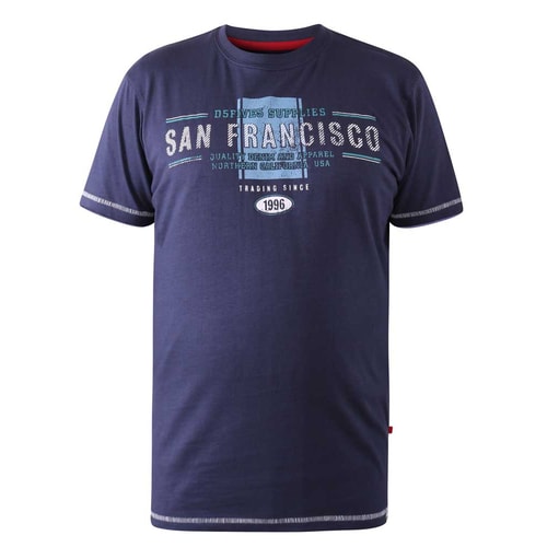 D555 Wanstead San Francisco Printed T-Shirt Navy