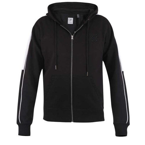 D555 Southwick Zip Through Hoody with Contrast Black