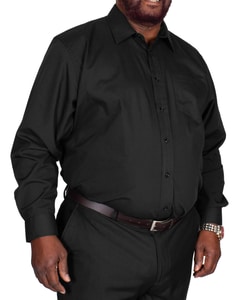 Bigdude Classic Long Sleeve Poplin Shirt Black
