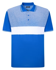 Bigdude Dobby Colour Block Polo Shirt Royal Blue