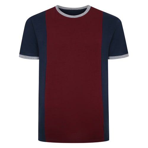 Bigdude Vertical Colour Block T-Shirt Navy Tall