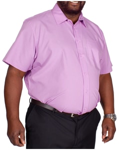 Bigdude Classic Short Sleeve Poplin Shirt Violet