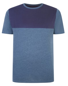 Bigdude Cut & Sew 2 Tone T-Shirt Denim Marl/Navy