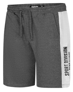 Bigdude Sport Division Loopback Jogger Shorts Charcoal Marl