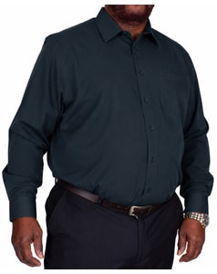 Bigdude Classic Long Sleeve Poplin Shirt Navy