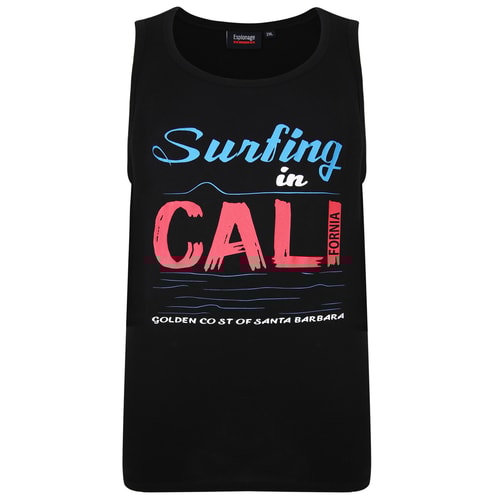Espionage Surfing in Cali Print Vest Black