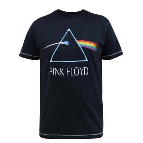 D555 Eclipse Official Pink Floyd Crew Neck T-Shirt Dark Navy